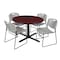 Cain Cain Round Table & Chair Set, Wood, Metal, Polypropylene Top TB48RNDMH44GY - alternate 1